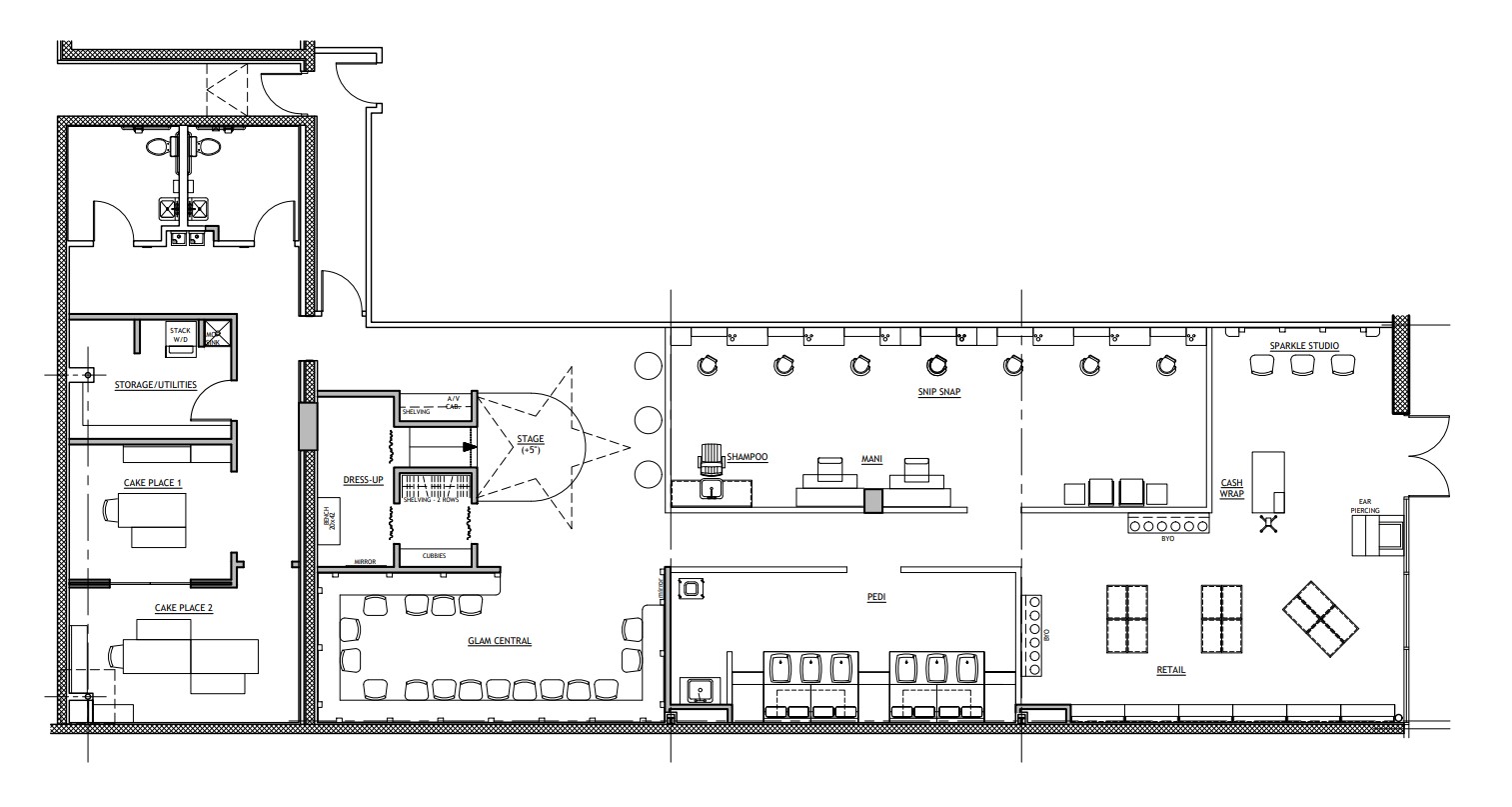 Example of large Sweet and Sassy location floor plan 