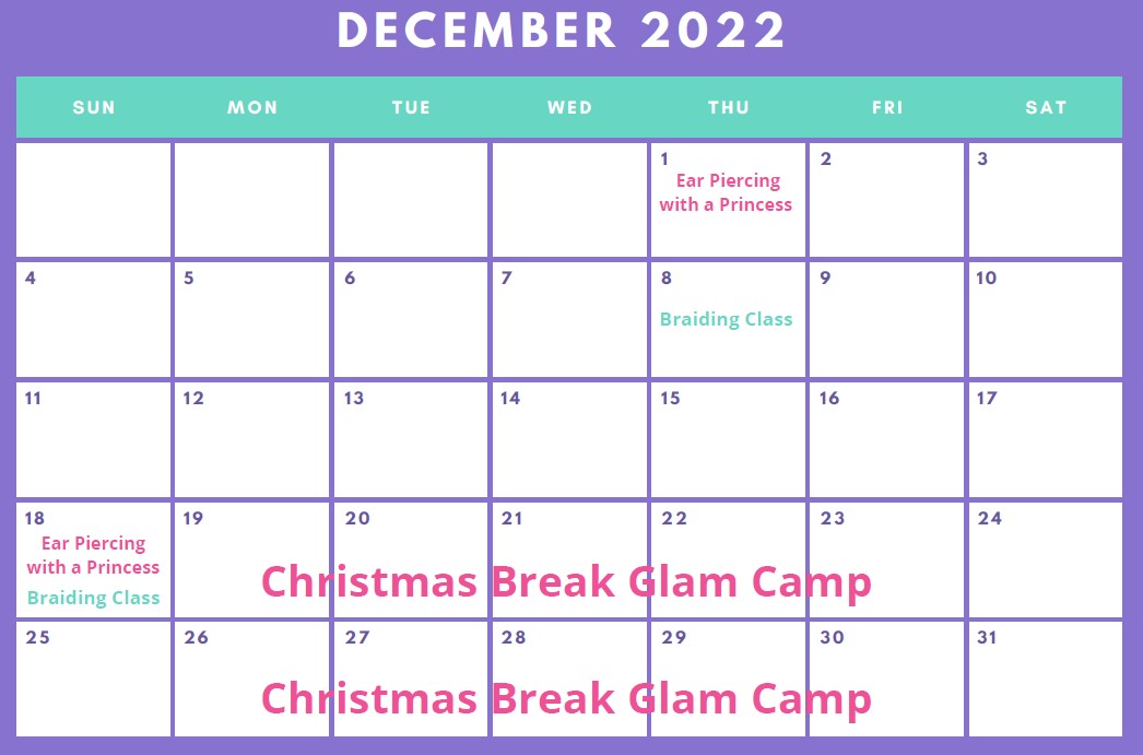 December event calendar